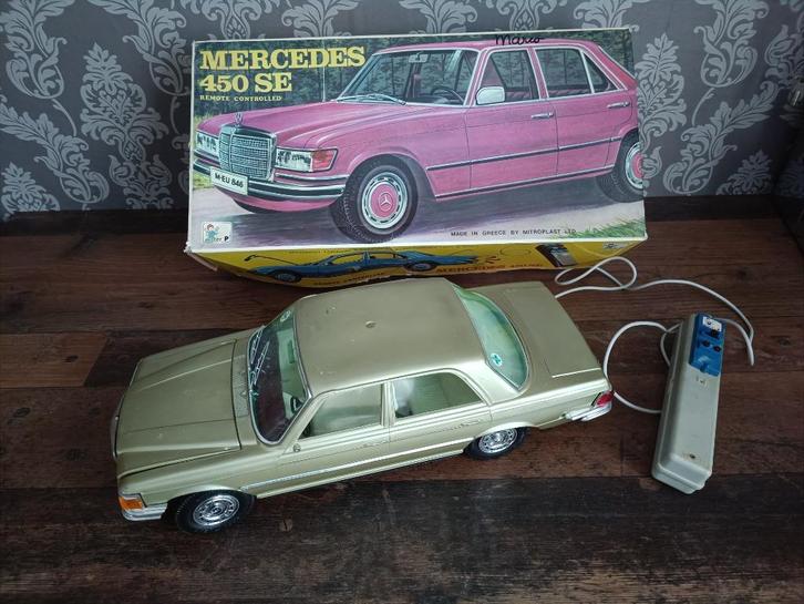 Mercedes-Benz 450SE / Mister P/ Greece / Draad besturing, Antiek en Kunst, Antiek | Speelgoed, Verzenden