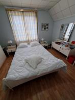 volledige slaapkamer, 2 persoonsbed, nachtkastjes, kledij, ., Maison & Meubles, Chambre à coucher | Chambres à coucher complètes