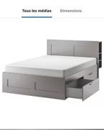 Lit BRIMNES + tête de chez IKEA, Maison & Meubles