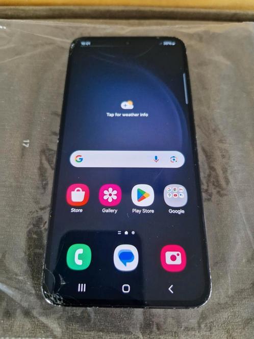 Samsung Galaxy S23 met barsten in scherm, Telecommunicatie, Mobiele telefoons | Samsung, Gebruikt, Galaxy S23, Ophalen of Verzenden