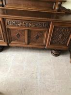 GRATIS eetplaats met lederen stoelen, Ophalen, Gebruikt, 4 tot 6 stoelen