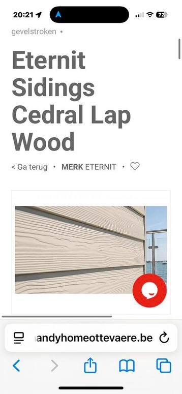 Eternit Sidings Cedral Lap Wood, Enlèvement, Neuf