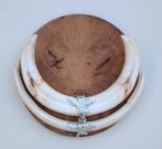 Tanden WRATTENZWIJN op wortelhouten schild (ref. F), Ophalen of Verzenden, Zo goed als nieuw, Wild dier, Overige typen