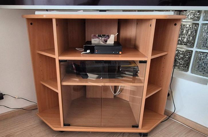 Meuble TV en coin, Maison & Meubles, Armoires | Mobilier de télévision, Utilisé, Moins de 100 cm, 50 à 100 cm, 50 à 75 cm, Autres essences de bois