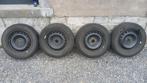 4 jantes en tôle avec pneus hiver 205/60R16, Auto-onderdelen, Banden en Velgen, Ophalen, Gebruikt, Winterbanden, Band(en)