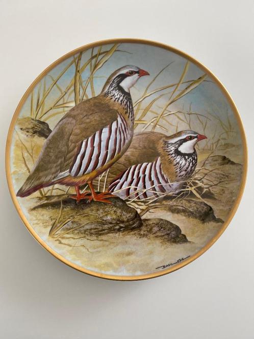 Franklin Pors Limoges Assiette Gamebirds World 1979 Perdrix, Antiquités & Art, Antiquités | Porcelaine, Enlèvement ou Envoi