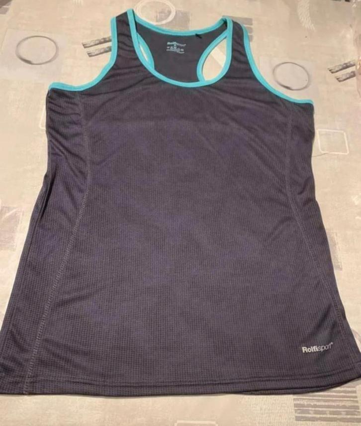 Topje Rolfisport, dames, maat XL, Kleding | Dames, Sportkleding, Gedragen, Hardlopen of Fietsen, Maat 42/44 (L), Blauw, Ophalen of Verzenden