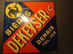 Reclamebord Bières DeKeyser &co Renaix, Verzamelen, Ophalen of Verzenden, Zo goed als nieuw, Reclamebord, Plaat of Schild, Overige merken
