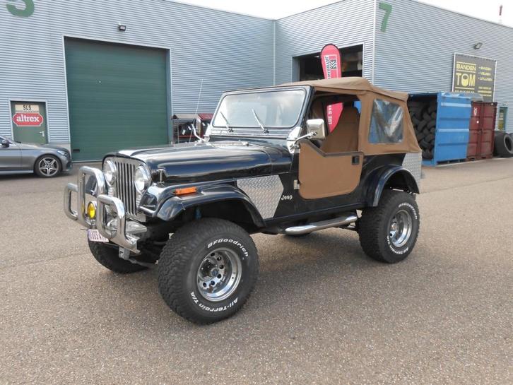 JEEP CJ7 V8 AUTOMAAT 84000 KM, Autos, Jeep, Entreprise, Achat, CJ, Essence, SUV ou Tout-terrain, 2 portes, Automatique, Noir, Noir