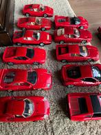 11 Ferrari modellen rood, Hobby & Loisirs créatifs, Voitures miniatures | 1:24, Comme neuf, Enlèvement