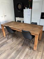 Massief eiken tafel, Huis en Inrichting, Tafels | Eettafels, Ophalen, Gebruikt, Eikenhout, 200 cm of meer
