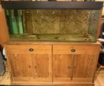 Aquarium met onderkast uit Teak & droog-natfilter, Animaux & Accessoires, Poissons | Aquariums & Accessoires, Enlèvement, Utilisé