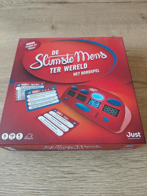 'Slimste mens ter wereld' te koop, Hobby en Vrije tijd, Gezelschapsspellen | Overige, Zo goed als nieuw, Een of twee spelers, Drie of vier spelers