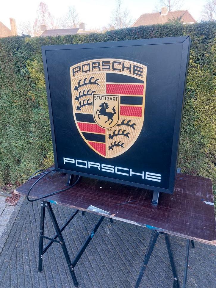 Grote metalen Porsche lichtbak, Verzamelen, Merken en Reclamevoorwerpen, Ophalen
