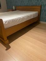 Tweepersoonsbed 1.6m x 2.0m massief eiken, Huis en Inrichting, Slaapkamer | Complete slaapkamers, Ophalen, Zo goed als nieuw