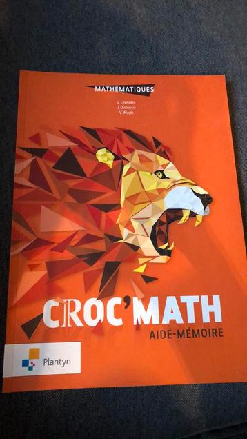 Croc math aide-memoire édition Plantyn, Livres, Enlèvement ou Envoi, Neuf, Secondaire, Mathématiques A