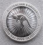 Australia kangaroo 2016, 1oz zilver .9999 UNC in capsule., Zilver, Losse munt, Verzenden