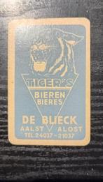 Brouwerij oud bier speelkaart Tigers Bieren, Verzamelen, Biermerken, Overige merken, Reclamebord, Plaat of Schild, Gebruikt, Ophalen of Verzenden