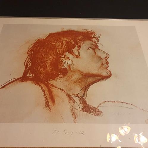Pietro Annigoni , studio n38 , studio per gli affreschi, Antiek en Kunst, Kunst | Tekeningen en Fotografie, Ophalen of Verzenden