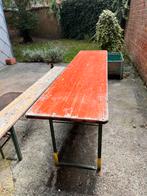 Houten tafel en banken, Ophalen, Zo goed als nieuw
