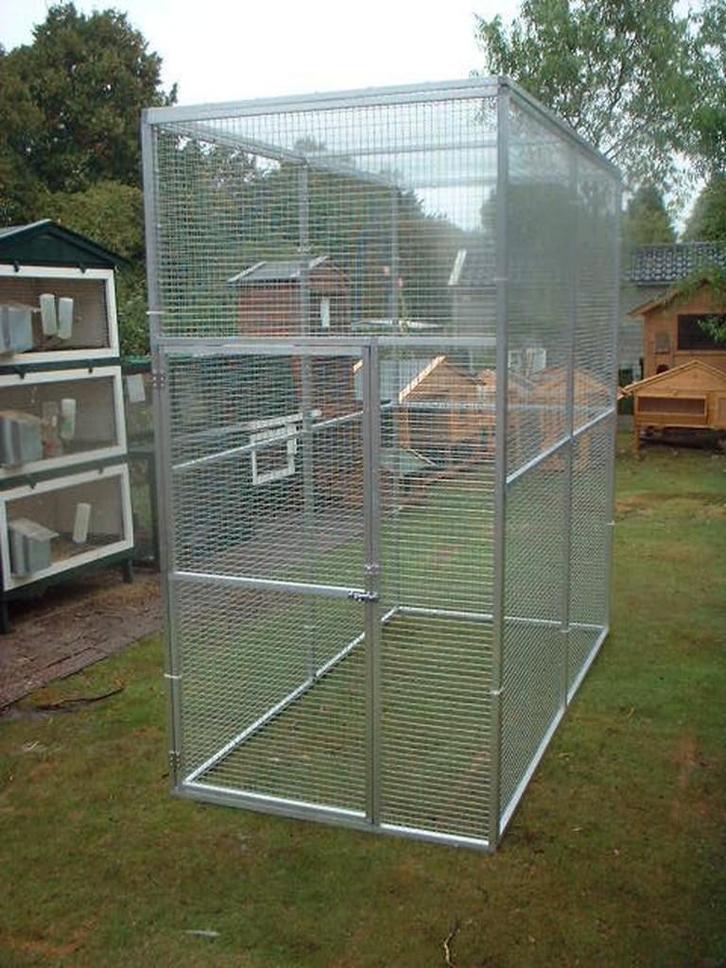 Nieuw Aluminium Volière in draadpanelen van 1mx 2x 2m, Dieren en Toebehoren, Vogels | Hokken en Kooien, Nieuw, Volière, Aluminium