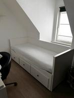 Lit 2 places ouvrable avec tiroirs Ikea, Maison & Meubles, Enlèvement, Blanc, Deux personnes, 140 cm