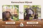 Kamerscherm Paravent met afbeelding Wijnvat, Huis en Inrichting, Verzenden, Nieuw