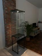 Glazen vitrinekast met verlichting, Huis en Inrichting, Minder dan 50 cm, Met deur(en), Ophalen of Verzenden, Strak en elegant