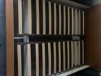 Gratis bed + lattenbodems + matras, Huis en Inrichting, Ophalen, Gebruikt, Bruin, Twijfelaar