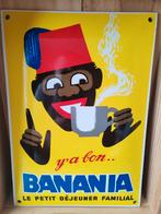 Geëmailleerde plaat Banania, Ophalen of Verzenden, Zo goed als nieuw, Reclamebord