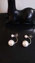 Gereserveerd - charmante oorbellen met dubbele parel, Handtassen en Accessoires, Oorbellen, Ophalen of Verzenden, Nieuw, Wit, Knopjes of Stekers