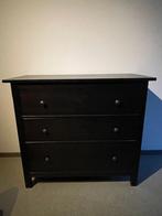 Zwarte ladekast met 3 lades, Huis en Inrichting, Kasten | Ladekasten, Ophalen, Zo goed als nieuw