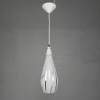 Vintage hanglamp met glazen kap, jaren 50, Huis en Inrichting, Lampen | Hanglampen, Glas, Ophalen of Verzenden