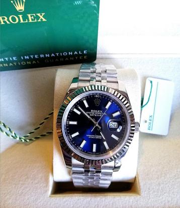 Rolex Datejust 41 Blue dans une boîte et des papiers ‼️ disponible aux enchères