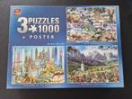 3 puzzle King 1000 pièces, Enlèvement ou Envoi, 500 à 1500 pièces, Comme neuf, Puzzle