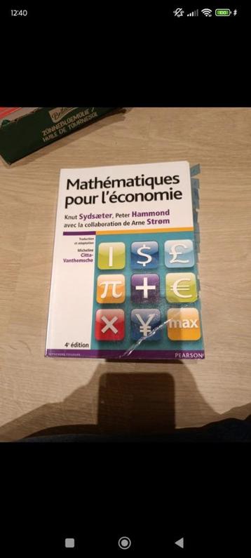 Mathematiques pour l'économie, Enlèvement ou Envoi, Utilisé, Enseignement supérieur
