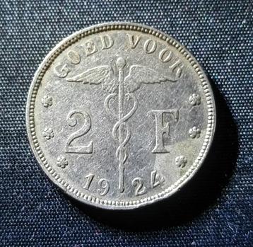 2 frank 1924 VL, type Bonnetain, Albert I beschikbaar voor biedingen