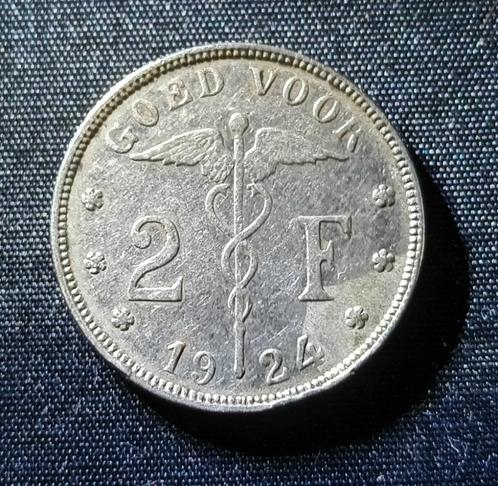 2 frank 1924 VL, type Bonnetain, Albert I, Postzegels en Munten, Munten | België, Losse munt, Verzenden