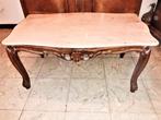 vintage retro , salon tafel met marmer tablet , 90x74x45 cm, Ophalen