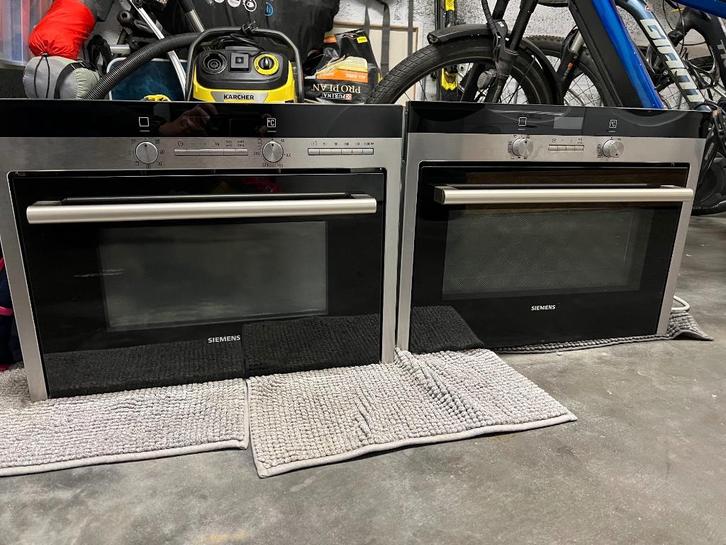 Twee Siemens ovens - Defecte magnetron, Elektronische apparatuur, Ovens, Gebruikt, Inbouw, Oven, 45 tot 60 cm, 60 cm of meer, Hete lucht
