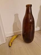 Vaas (bruin glas, 40 cm hoog, kruik), Huis en Inrichting, Overige kleuren, Ophalen of Verzenden, Minder dan 50 cm, Glas