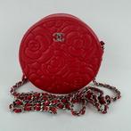 Sac à bandoulière rond en camélia Chanel, Enlèvement ou Envoi, Rouge, Cuir
