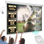 113 inch gemotoriseerd projectiescherm, Audio, Tv en Foto, Projectieschermen, Ophalen, Zo goed als nieuw