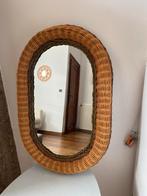 Vintage ovale spiegel met rotonenframe, Huis en Inrichting, Woonaccessoires | Spiegels, Ophalen of Verzenden, Zo goed als nieuw