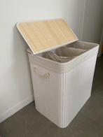 LINNEN WASMAND IN HOUT 3 vakken, Ophalen, 50 tot 75 cm, Nieuw, Minder dan 50 cm