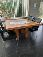Eiken eettafel 1,30m op 1,30m, Huis en Inrichting, Tafels | Eettafels, Ophalen, Zo goed als nieuw, Vier personen, 100 tot 150 cm