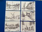 6 tekeningen Sas van Gent (Nl), Ophalen of Verzenden