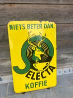 Emaille bord selecta koffie, Verzamelen, Ophalen, Zo goed als nieuw, Reclamebord