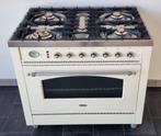 ️ ☘️ Luxe Fornuis Boretti 90 cm crème + rvs 5 pits 1 oven, Elektronische apparatuur, Fornuizen, 60 cm of meer, 5 kookzones of meer