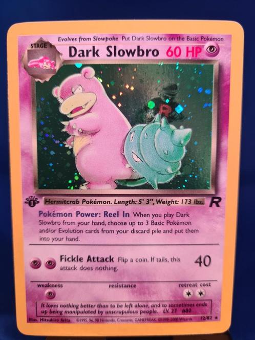 Dark Slowbro 12/82 - Team Rocket (1st edition), Hobby en Vrije tijd, Verzamelkaartspellen | Pokémon, Gebruikt, Verzenden